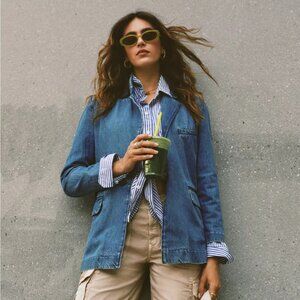 Oversized Denim Blazer